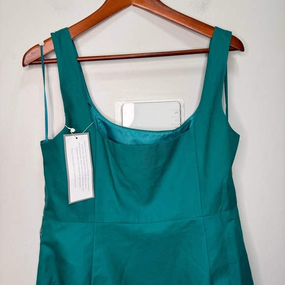 J. Crew Green Square Neck Dress with Pockets No Belt Size 16 NWT - Picture 8 of 9